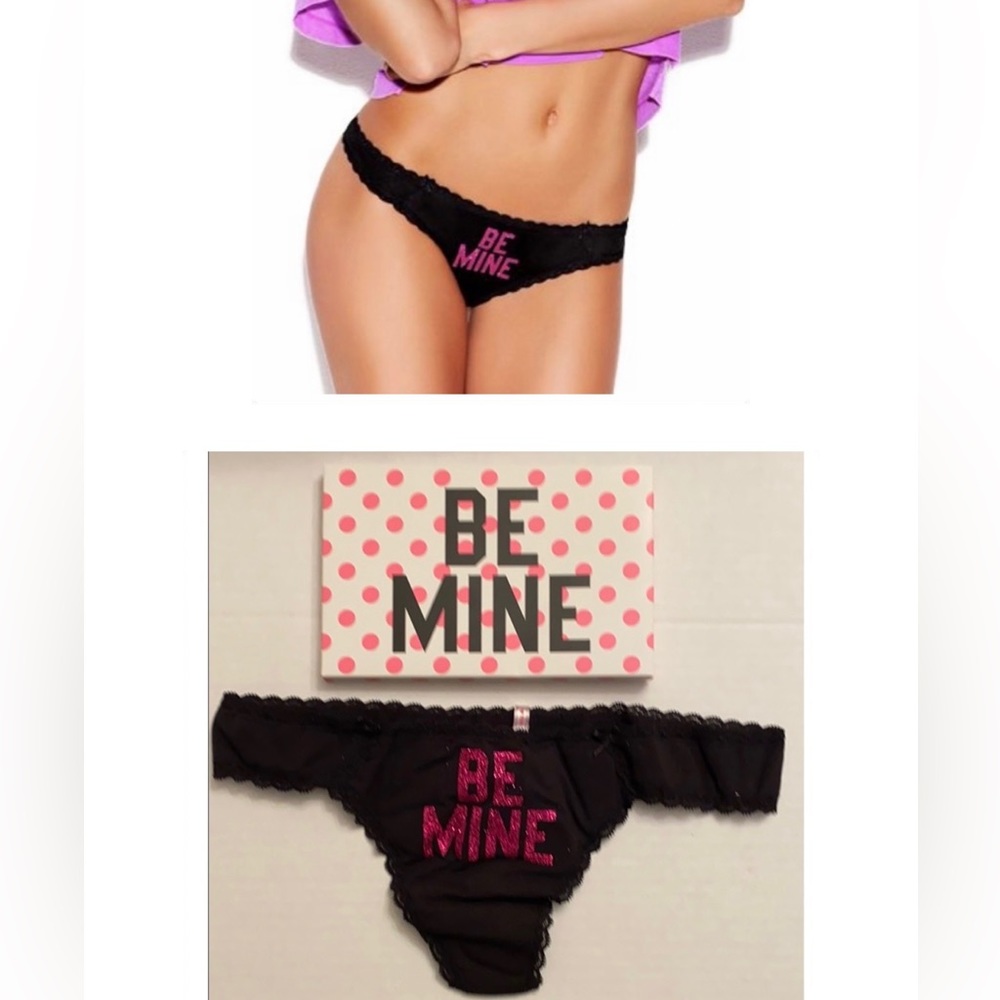 2011 Pink RARE vintage “Be Mine” thong in gift box